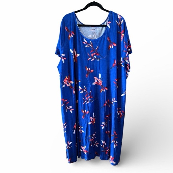 Evri Blue Floral Midi Dress - Picture 2 of 4